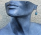 Preview: Ohrringe 14x blauer Türkis 74x Markasit 925 Silber Traumfänger