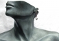 Preview: Ohrringe 925 Silber 6x dunkelroter Granat mit Herz